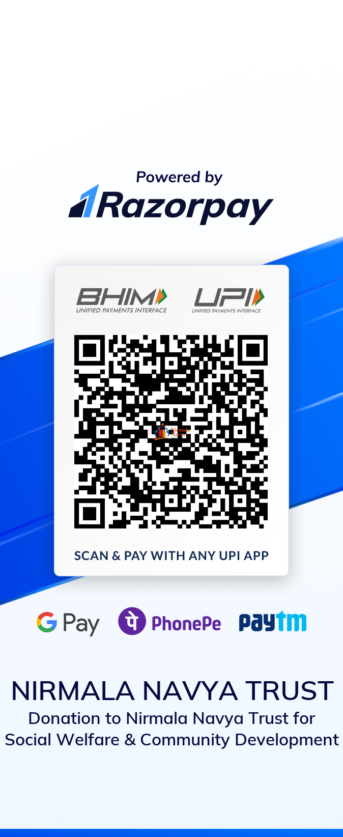 UPI QR Code for Donation